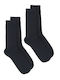 Ampo Socks 302 Bărbați Șosete Uni Negre 2Pachet