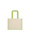 Ubag Sunset Cotton Shopping Bag Natural/Apple Green