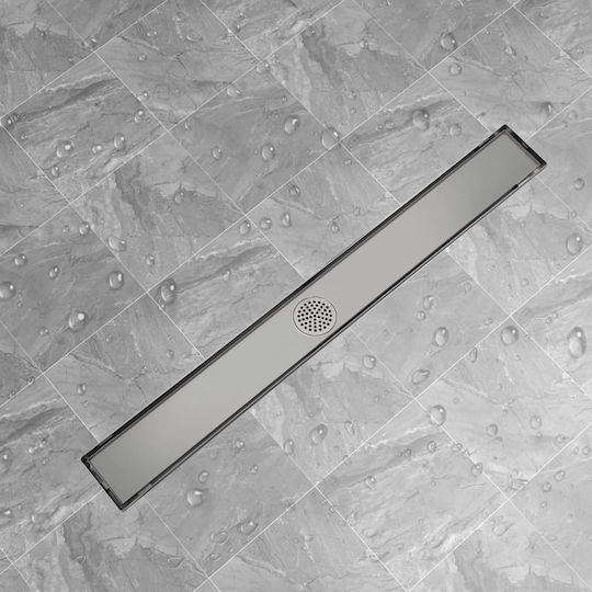 vidaXL Stainless Steel Channel Shower with Size 93x14cm Silver