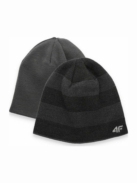 4F Knitted Beanie Cap Gray