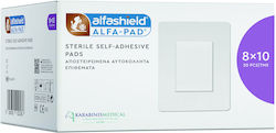 ALFA PAD Sterile Adhesive Dressings 8x 10cm, 50...