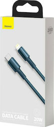 Baseus High Density Geflochten USB-C zu Lightning Kabel 20W Blau 2m (CATLGD-A03)