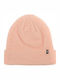 Beanie Γυναικείος Σκούφος με Rib Πλέξη σε Ροζ χρώμα