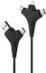 Forever Редовна USB към Lightning / Type-C / micro USB Кабел 2.4Спецификация Черен 1м