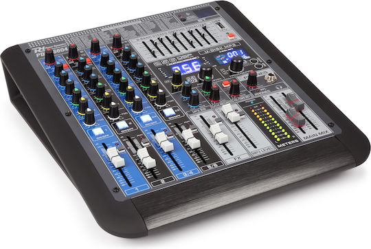 Power Dynamics PDM-S604 172.620 Consolă Analogică Mixer Audio și Console 6.0 Canale cu Putere Fantomă & 2 Intrări XLR & Bluetooth