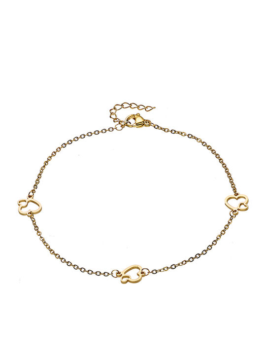 Fußkette Stahl 316L Gold