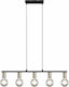 Trio Lighting Vannes Pendant Suspension Rail for 5 Bulbs E27 Black