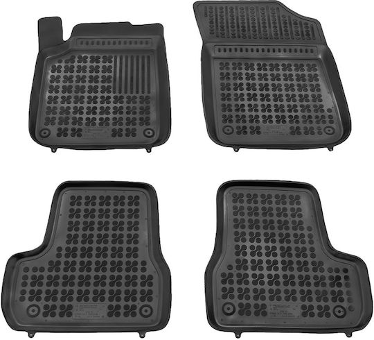 Rezaw Plast Set of Front and Rear Mats 4pcs Tray Type for Citroen C3 2009-2016 Black