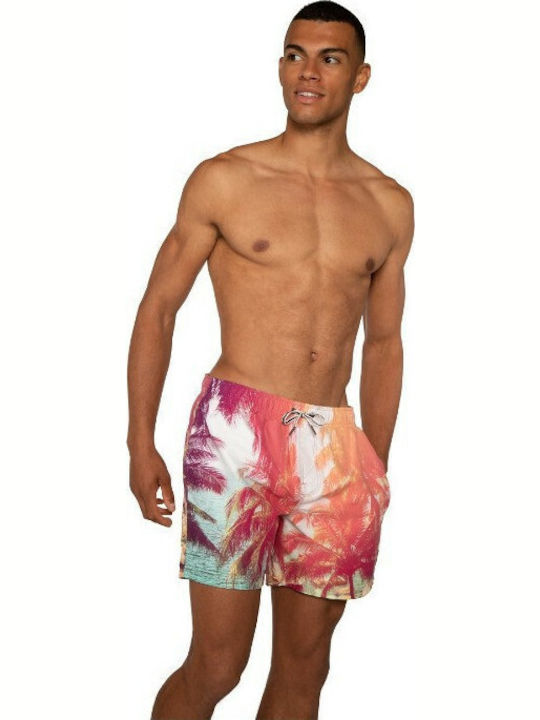 Souflee Men's Swimwear Shorts Multicolour with Patterns