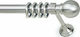 Anartisi Metallisch Vorhangstange Sfera Einfach Φ35mm 160cm Nickel Satin