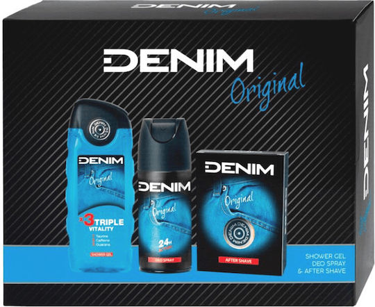Denim Original Men's Giftset Skin Care Set for Moisturizing & Body Cleaning