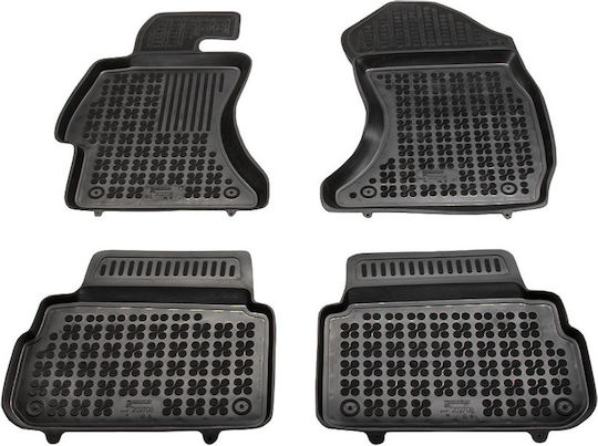 Rezaw Plast Satz Vorder- und Hintermatten Wannenartig 4Stück aus Gummi für Subaru XV 2017+ Schwarz