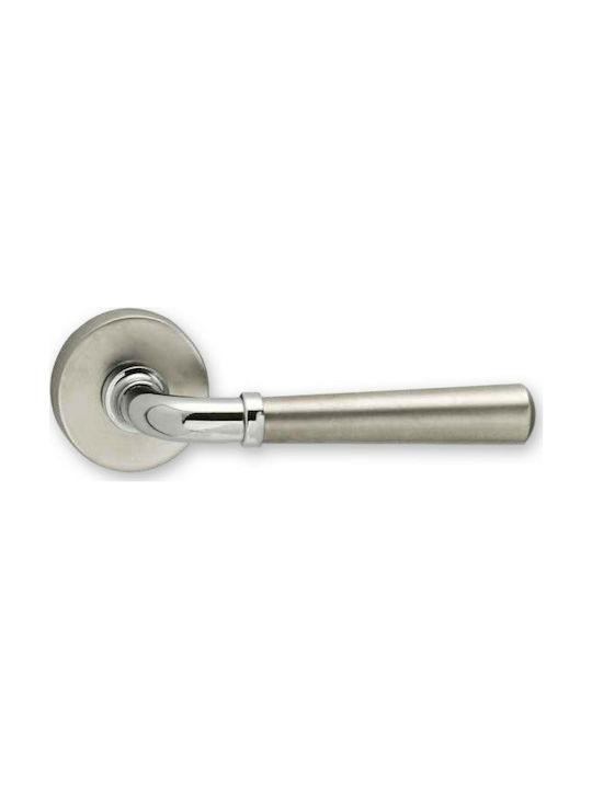 Viometale Lever Front Door with Rosette Right 06.1100 Nickel / Chrome