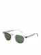 Moscot Lemtosh Sunglasses with Light Grey Plastic Frame and Green Gradient Lens