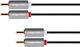 Kruger & Matz Cable RCA male - RCA male 1m KM1213