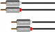 Kruger & Matz Cable RCA male - RCA male 5m KM1212