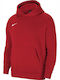 Fleece Kinder-Sweatshirt mit Kapuze und Taschen Rot Park 20