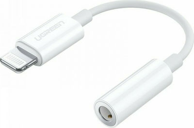 Ugreen Convertor Fulgerul masculin în 3.5mm feminin Alb (30759)