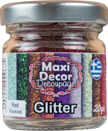Maxi Decor Златен прах Глитър Червена 20гр
