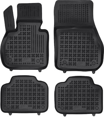 Rezaw Plast Set of Front and Rear Mats Tray Type 4pcs from Rubber for Mini Countryman Black