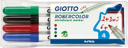 Giotto Marker Vorstand Asprópina (Weiß) Set 4 Farben
