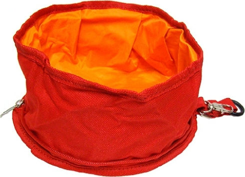 Pet Interest GOGET Fabric Bowl Food & Water for Dog & Cat 2x 300ml in Red Color