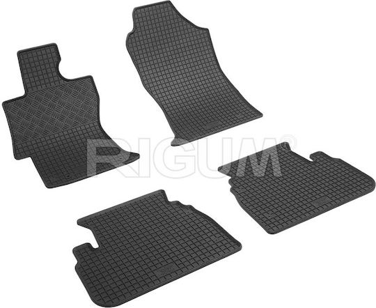 Rigum Satz Vorder- und Hintermatten 4Stück aus Gummi für Subaru XV / Impreza Schwarz