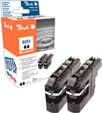 Peach Compatible Inkjet Printer Ink Package Brother LC223 Black