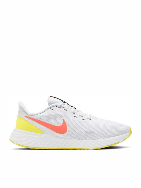 Nike Revolution 5 Γυναικεία Αθλητικά Παπούτσια Running White / Bright Mango