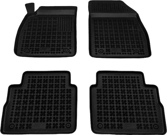 Rezaw Plast Satz Vorder- und Hintermatten Wannenartig 4Stück aus Gummi für Saab 9-5 2010-2012 Schwarz