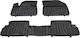 Rezaw Plast Set of Front and Rear Mats 3pcs Tray Type for Citroen DS 2018+ Black