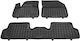 Rezaw Plast Set of Front and Rear Mats 3pcs Tray Type for Citroen DS 2018+ Black