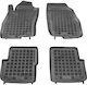 Rezaw Plast Set of Front and Rear Mats Tray Type 4pcs from Rubber for Fiat Punto Evo Black