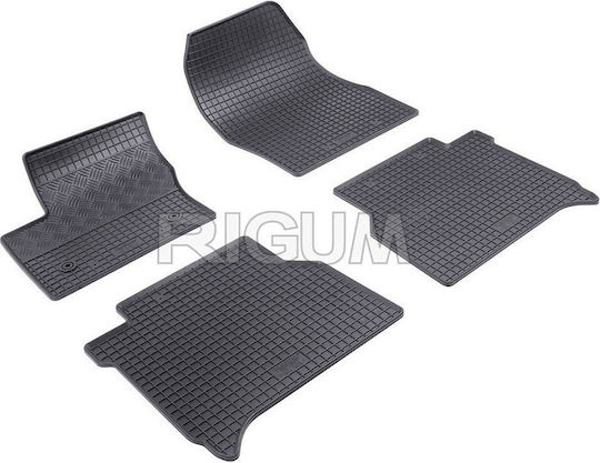 Rigum Set of Front and Rear Mats 4pcs for Kia Optima Ford Transit Connect / Edge / Tourneo Connect 2014-2022 Black