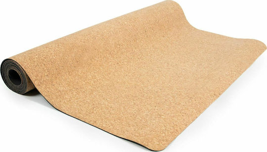 Ryder Hub Cork Rubber Exercise Mat Brown 183x63x0.2cm