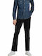 Texas Men's Jeans Pants Elastic with Regular Straight Fit Black