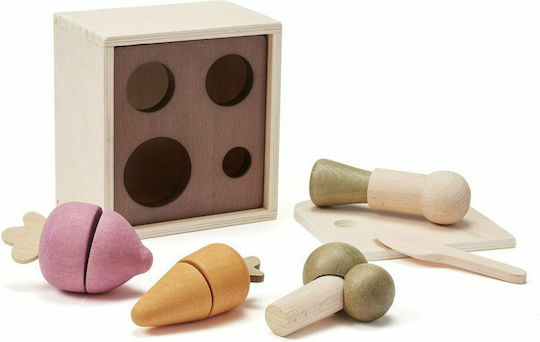 Kids Concept Παιχνίδι Ταξινόμησης Σχημάτων Παιχνίδι Αντιστοίχισης Με Σχήματα Λαχανικά από Ξύλο για 24+ Μηνών