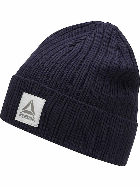 Beanie Männer Beanie mit Rippstrick in Marineblau Farbe