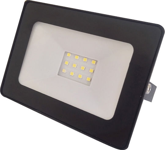 Evivak Στεγανός Προβολέας LED 10W Ψυχρό Λευκό 6400K IP65