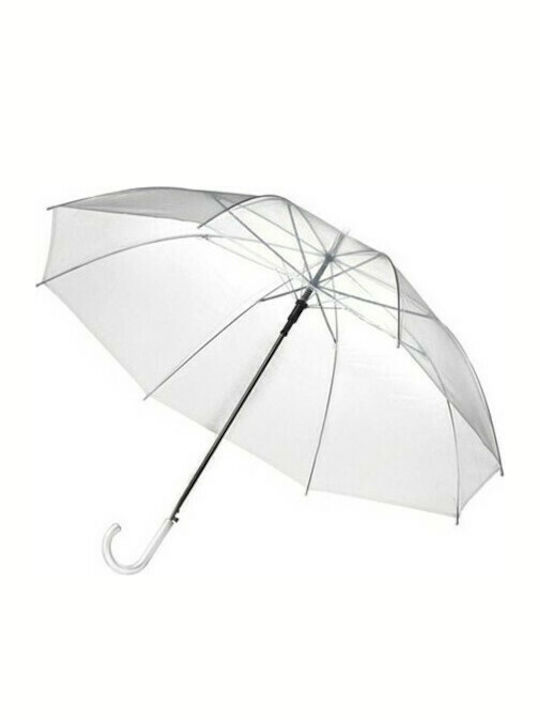 Rain Αντιανεμική Ομπρέλα Βροχής με Μπαστούνι Διαφανής