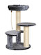 Pawhut Scratching Post Cat Trees Gray 3 levels 40x65x65cm
