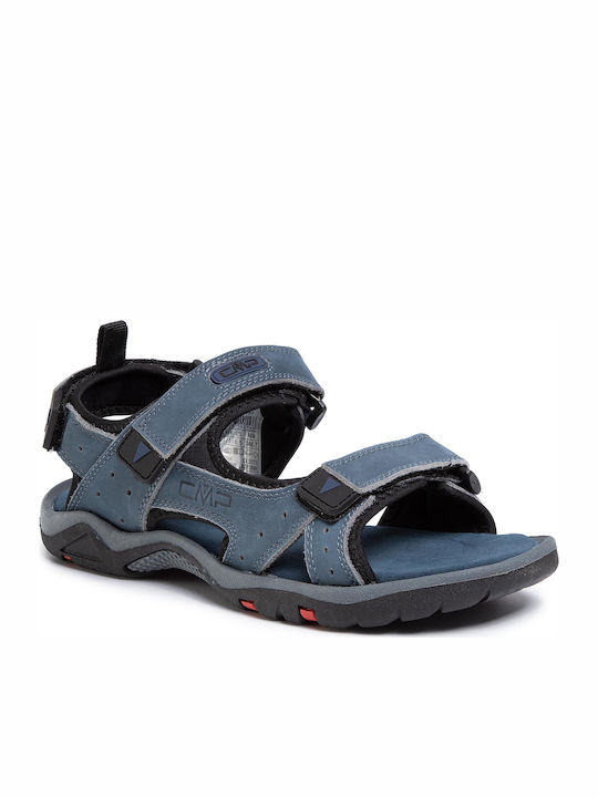 CMP Almaak Leather Men's Sandals in Blue Color