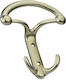 Viobrass Metal Wall Hanger 110 with 2 Slots Νίκελ Ματ 10.7x3.7x12.3cm 1pc