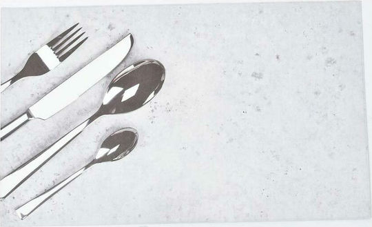 Bistrot Rectangular Kitchen Mat Ecru 45x60εκ.