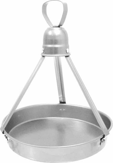 Metal Round Coffee Tray with Handles in Silver Color 34x34cm PSO-34/AL 1pcs