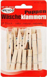 Meyco Wooden Clothespins 25pcs 65220