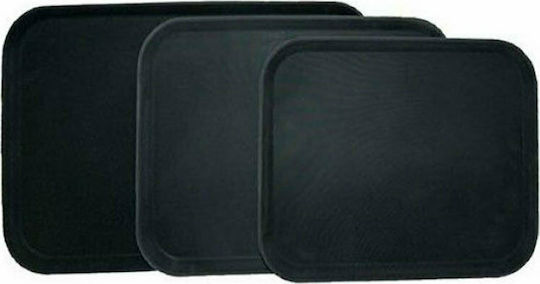 Novatex Plastic Rectangular Serving Tray Non-slip in Black Color 43x31cm 04-261 1pcs