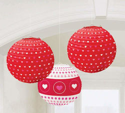 Amscan Valentine's Lantern for Party 3 Pieces