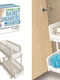 03006BDR50WH An der Wand montiert Badezimmerregal Kunststoff mit 2 Regalböden 38.1x19x36.2cm Weiß