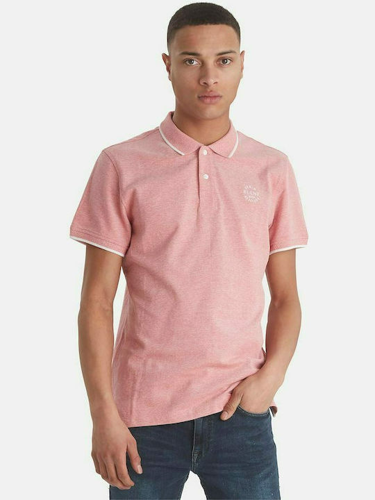 Blend Herren Kurzarmshirt Polo Rosa